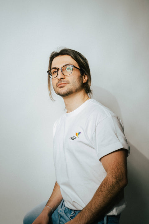Fella goes rainbow